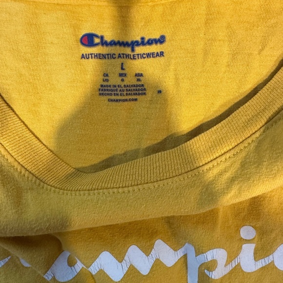 Champion Classic Tee - Vibrant Yellow - Gently Used - Picture 3 of 3
